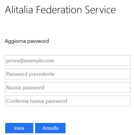 cambio password